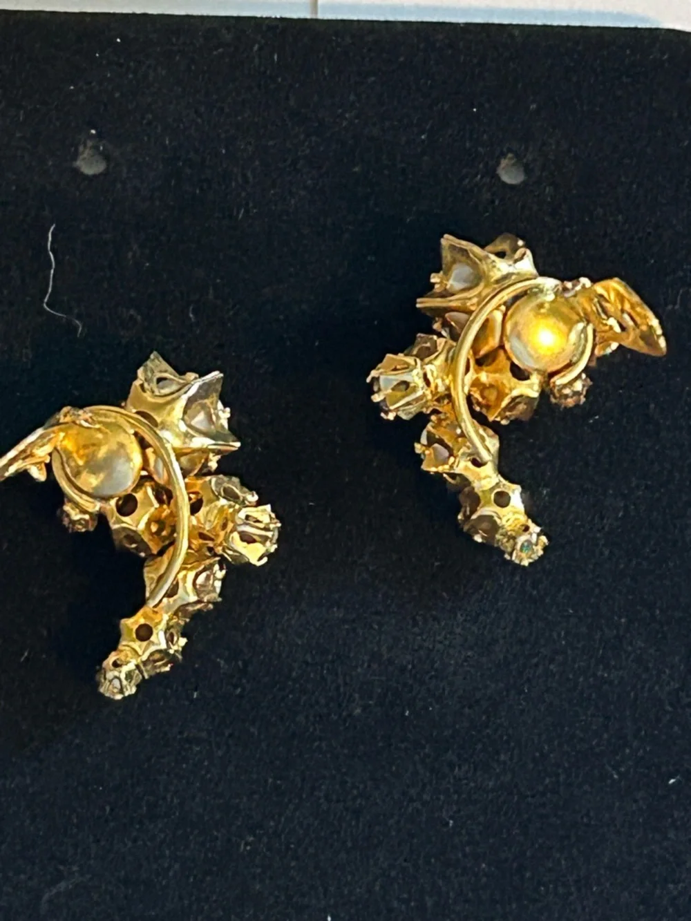 Karu Arke Aurora Crystal Brooch and Clip-On Earrings Set - Brown and Iridescent